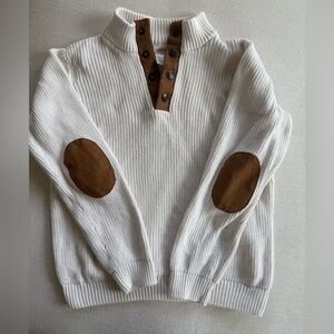 Gymboree Cream Sweater with suede elbow patches toddler/kids